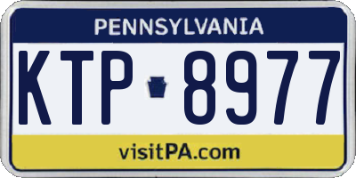 PA license plate KTP8977