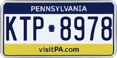 PA license plate KTP8978