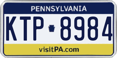 PA license plate KTP8984