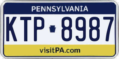 PA license plate KTP8987
