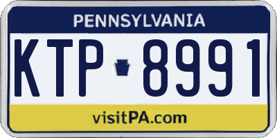 PA license plate KTP8991