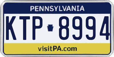 PA license plate KTP8994
