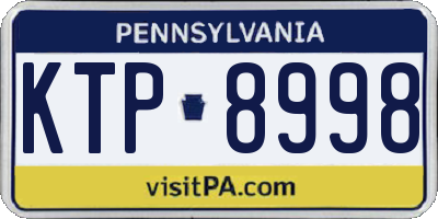 PA license plate KTP8998
