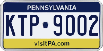 PA license plate KTP9002