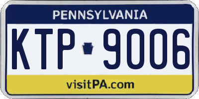 PA license plate KTP9006