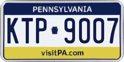 PA license plate KTP9007