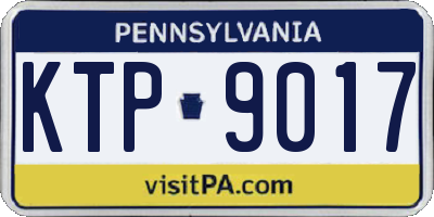 PA license plate KTP9017