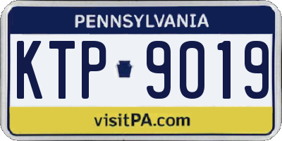 PA license plate KTP9019