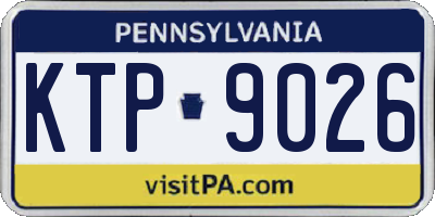 PA license plate KTP9026
