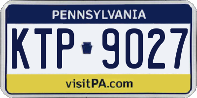 PA license plate KTP9027