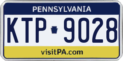 PA license plate KTP9028
