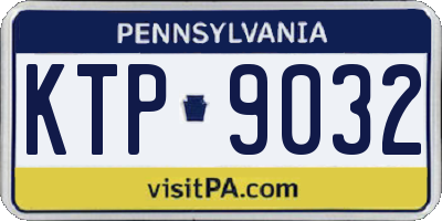 PA license plate KTP9032