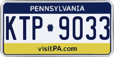 PA license plate KTP9033