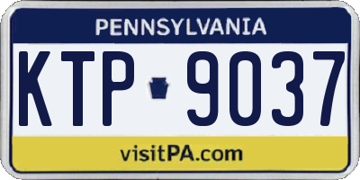 PA license plate KTP9037
