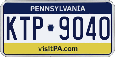 PA license plate KTP9040