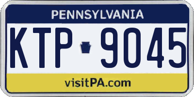 PA license plate KTP9045
