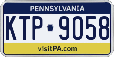 PA license plate KTP9058