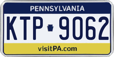 PA license plate KTP9062