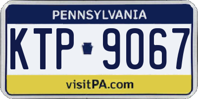 PA license plate KTP9067