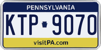 PA license plate KTP9070