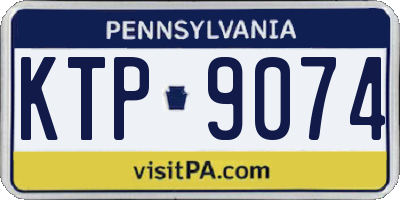 PA license plate KTP9074