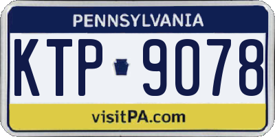 PA license plate KTP9078