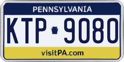 PA license plate KTP9080