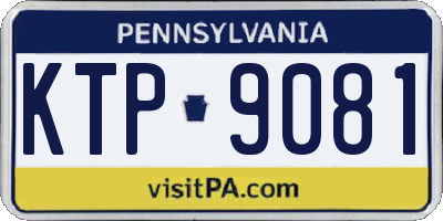 PA license plate KTP9081