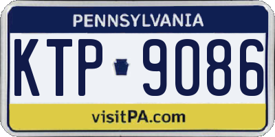 PA license plate KTP9086