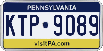 PA license plate KTP9089