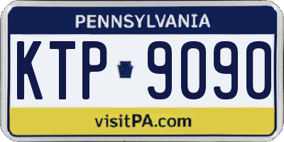 PA license plate KTP9090