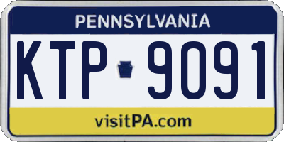 PA license plate KTP9091
