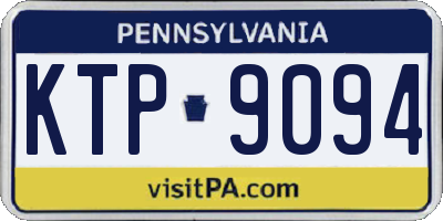 PA license plate KTP9094