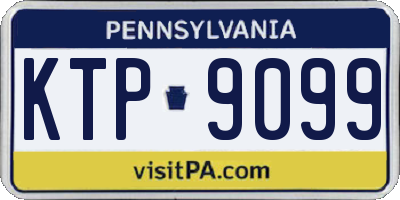PA license plate KTP9099