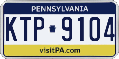PA license plate KTP9104