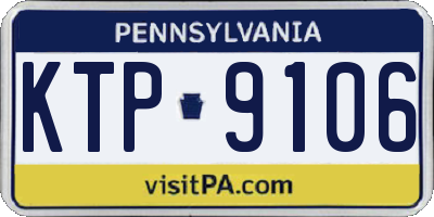 PA license plate KTP9106