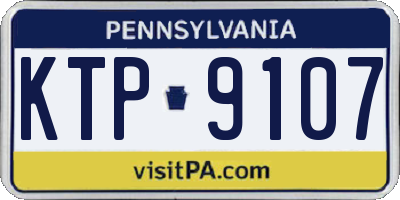 PA license plate KTP9107