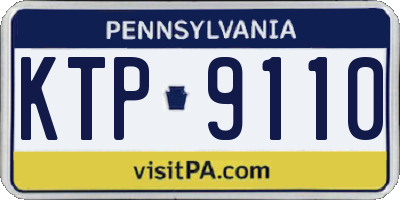 PA license plate KTP9110
