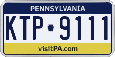 PA license plate KTP9111