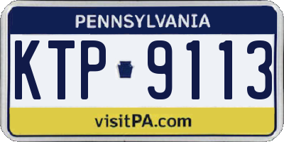 PA license plate KTP9113