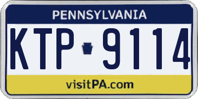 PA license plate KTP9114