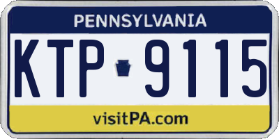 PA license plate KTP9115