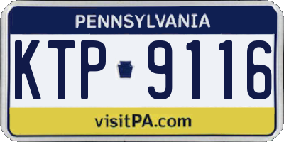PA license plate KTP9116