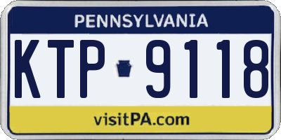 PA license plate KTP9118