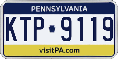 PA license plate KTP9119