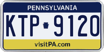 PA license plate KTP9120