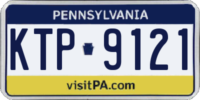 PA license plate KTP9121