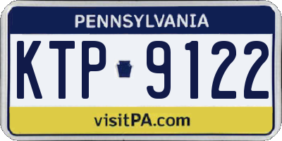 PA license plate KTP9122