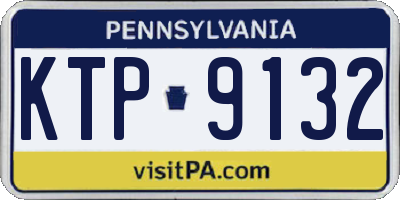 PA license plate KTP9132