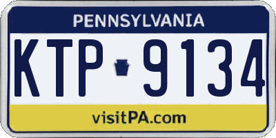 PA license plate KTP9134